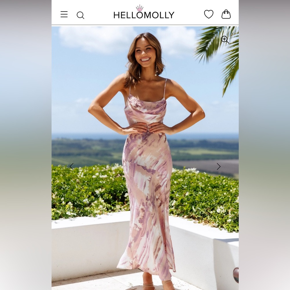 Hello Molly Pink and Purple Patterned Dress